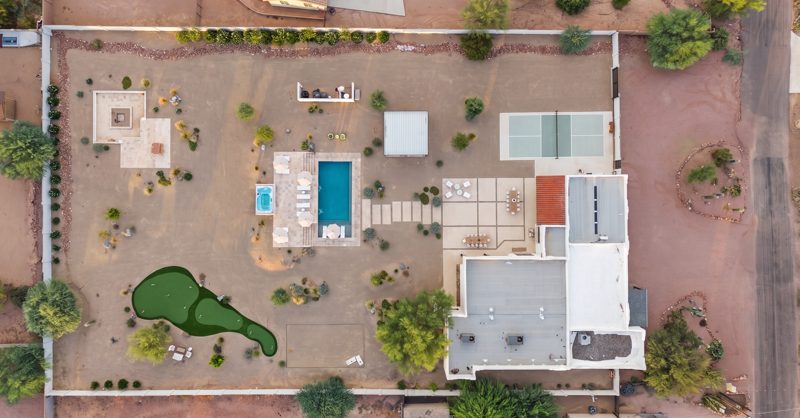 The whole acre from above